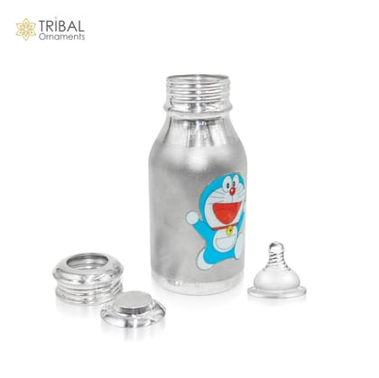 925 Sterling silver doraemon  cartoon design  baby feeder milk bottle/ baby water bottle/ best kids gifting article sv308