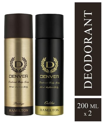 Denver Prestige Deo & Caliber Deo - 200ML Each (Combo pack of 2)