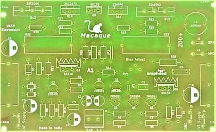 200 Watt Hi-fi Mono Amplifier Board using 2SC5200 2SA1943 Power transistors  - PCB only  by MYPCB