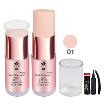 ADS Contour & Highlight-01 Stick Concealer Rose Ivory SPF 15 mL