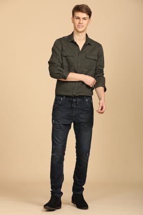 Marcus - Soft Texture Cotton Shirt - Olive-S-38 / OLIVE
