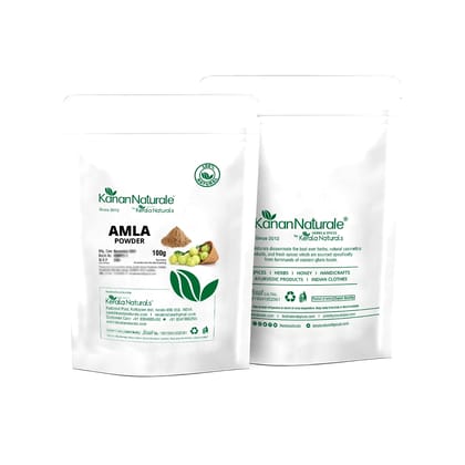 Kerala Naturals Amla powder 200 gm ( 100 gm x 2 Packs ) (Size - 200gm) by Kerala Naturals
