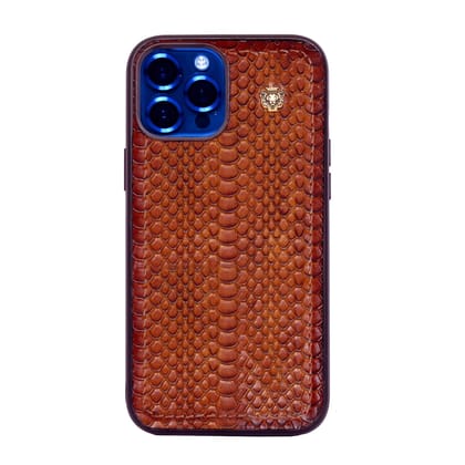 iPhone Mobile Cover in Snake Skin Embossed Leather-14Pro