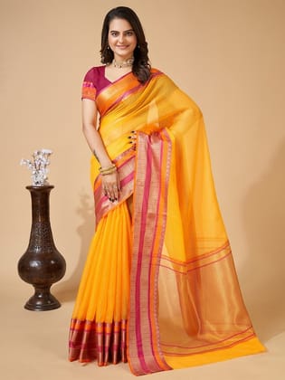 Woven Design Border Zari Kanjeevaram Saree