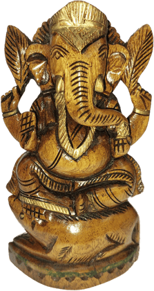 Bharat Traders Wooden Ganesh Ji