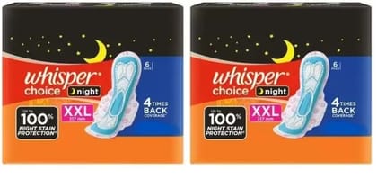 Whisper Choice Nights XXL For Women Sanitary - 12 Pads