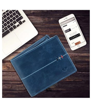 Walrus Leather Blue Casual Regular Wallet - Blue