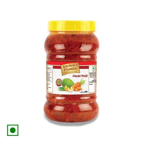 Kitchen's Promise Mixed Pickle North Mustard Oil, 300 gm Jar