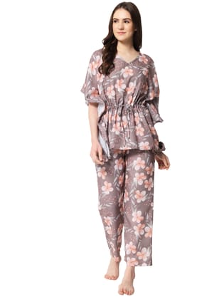 Cocoa Blossoms Kaftan Set-2X-Large
