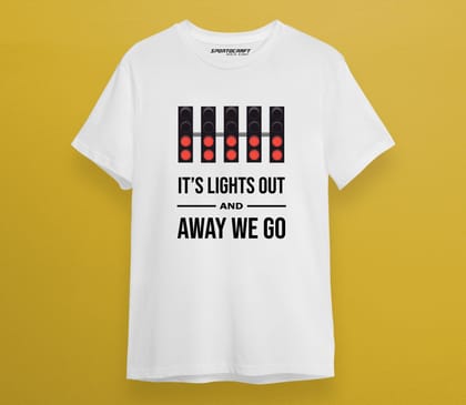 Its Lights Out and Away we go T-shirt-White / S