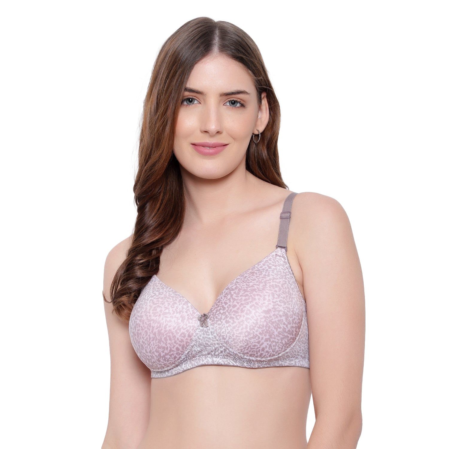 Camel Print Full Support Bra for Seamless Curves-32B