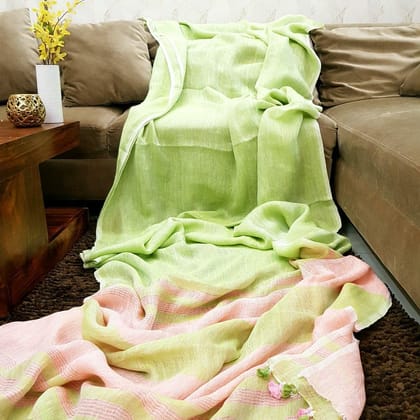 AWESOME LINEN COTTON PRINTED SAREE - 1846