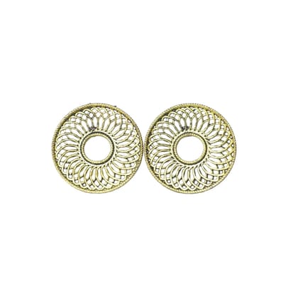 Sabhyasha Oxidized Silver Earrings