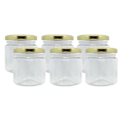 Puramio 200 ml Pet Jar With Golden Metal Cap - (Set of 6)