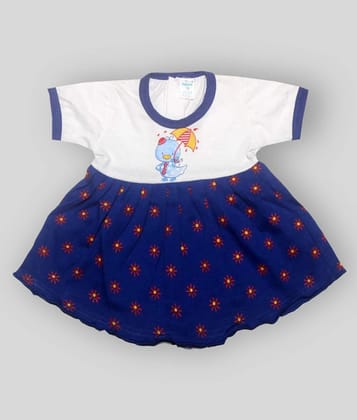 INFANT baby girls cotton half sleeve frock dress - None
