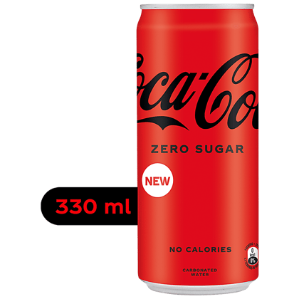 Coca Cola Soft Drink - Zero Sugar, No Calorie, 330 Ml