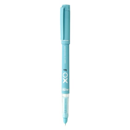 Hauser Inx Xo Liquid Ink Fountain Pen, Smooth Round Nib With Iridium Tip, With 4 Pieces X, Large Jumbo Cartridges, Unique Liquid Ink Sysyem, Blue Ink, Pack Of 1