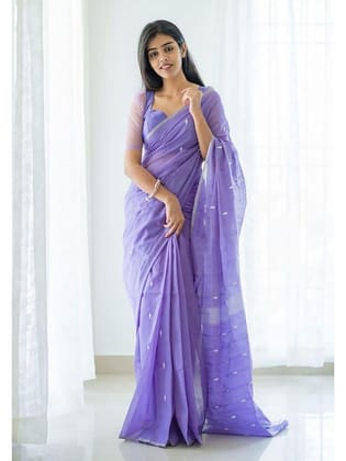 Ethnic Motifs Zari Silk Blend Banarasi Saree