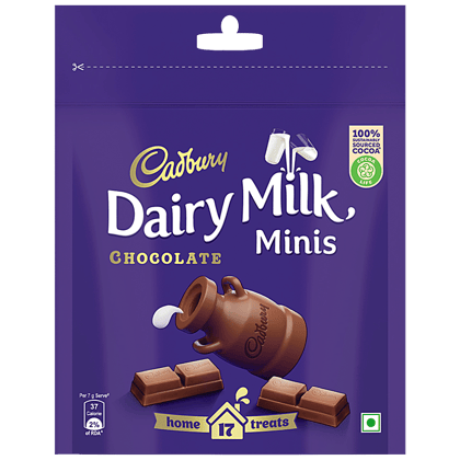 Cadbury Dairy Milk Minis - Home Treats, Mini Chocolate Bars, 119 G (17 Pcs)