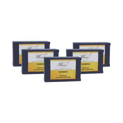 Artnweavess Turmeric Cow Ghee Herbal Soap, 100 gm - Pack of 5