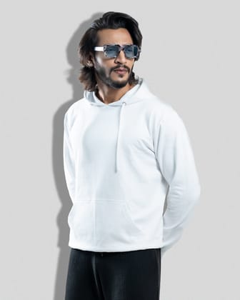 White Solid (Hoodies)-White / X-small
