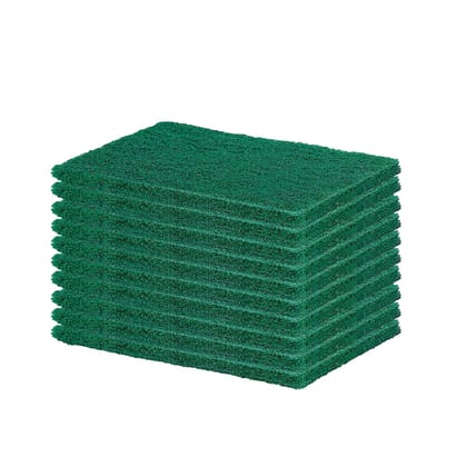 3410 Scrub Sponge Cleaning Pads Aqua Green, 10 Pcs