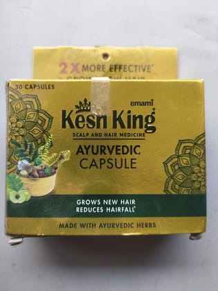 Emami Kesn king Scalp and hair medicine Ayurvedic Capsule Grows new hair Reduces hairfall Made with ayurvedic herbs 