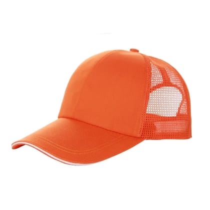 Outdoor Sun Hat Sun Protection Cap-Orange white / adjustable