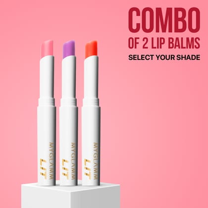 MyGlamm LIT - pH Lip Balm Pack of 2 | Creamy, Pigmented, Hydrating Lip Balms with Luminous Effect