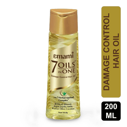 Emami 7 OILS IN ONE Hair Oil - Light & Non Sticky, For Stronger Hair, 200 ml Bottle