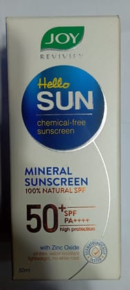 Joy revivify hello sun chemical free sunscreen mineral sunscreen 100%  50 ml
