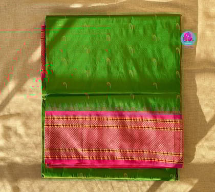 Semi Silk Saree with Narayanpet kaddi border-XS