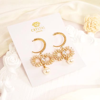 Infinity Hoops Crystal Earrings
