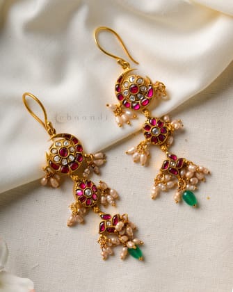 Gold Polish Silver Earrings CHE1686