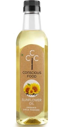 Conscious Food Sunflower Oil Cold Pressed 1ltr Organic