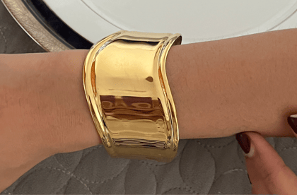 Curved Gold Cuff