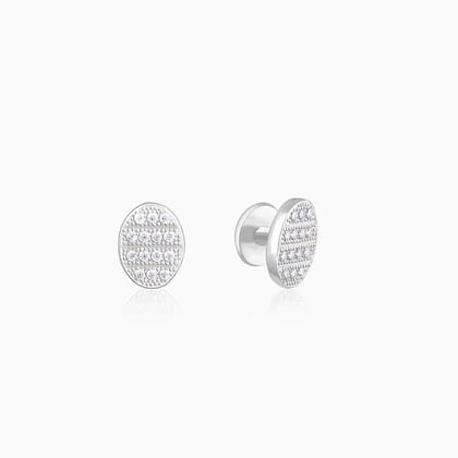 Silver Studded Cufflinks For Him