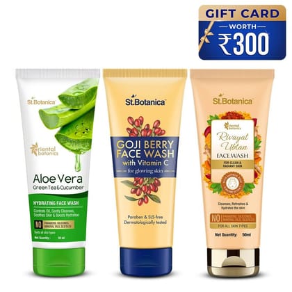 Fresh Glow Cleansing Trio | Crafted with the World's Finest Ingredients | With Rs.300 Gift Card