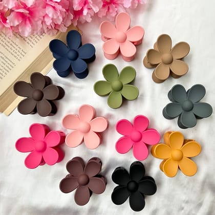 Floral Hair Clutcher - Big-Green