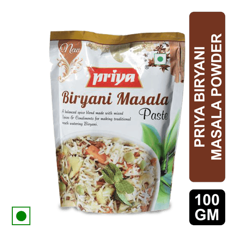 Priya Biryani Masala Paste, 100 gm Pack