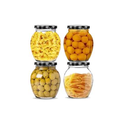 Yera Lucia Round Glass Jar,(Jr245) 245Ml, Set Of 4 Box