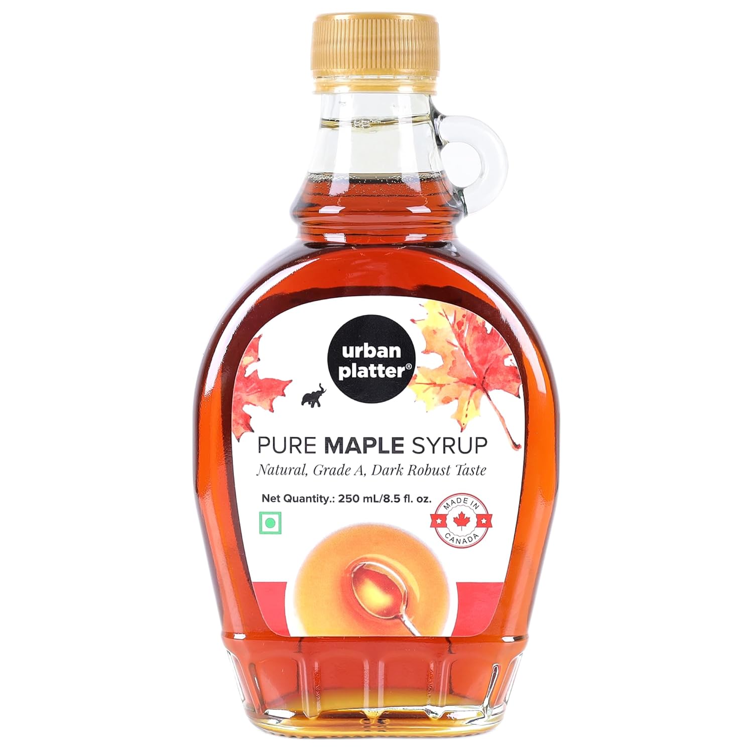 Urban Platter Pure Maple Syrup, Product Of Canada, Grade A, Robust Taste, 250 Ml