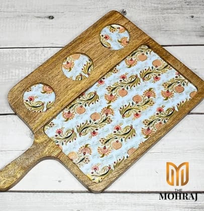 Floral Multicolor Serving Platter