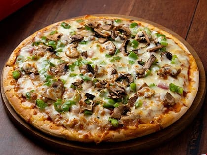 Cheese Capsicum Onion Mushroom Pizza __ Classic 7"