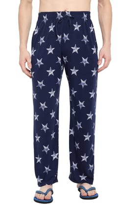 Blue Color Star Printed Pyjama-S