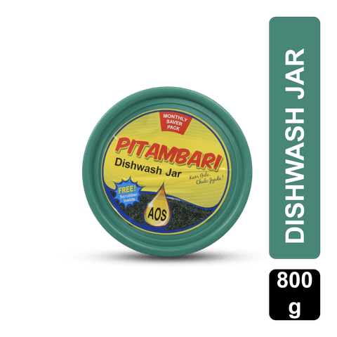Pitambari Dishwash Jar, 800 gm Jar