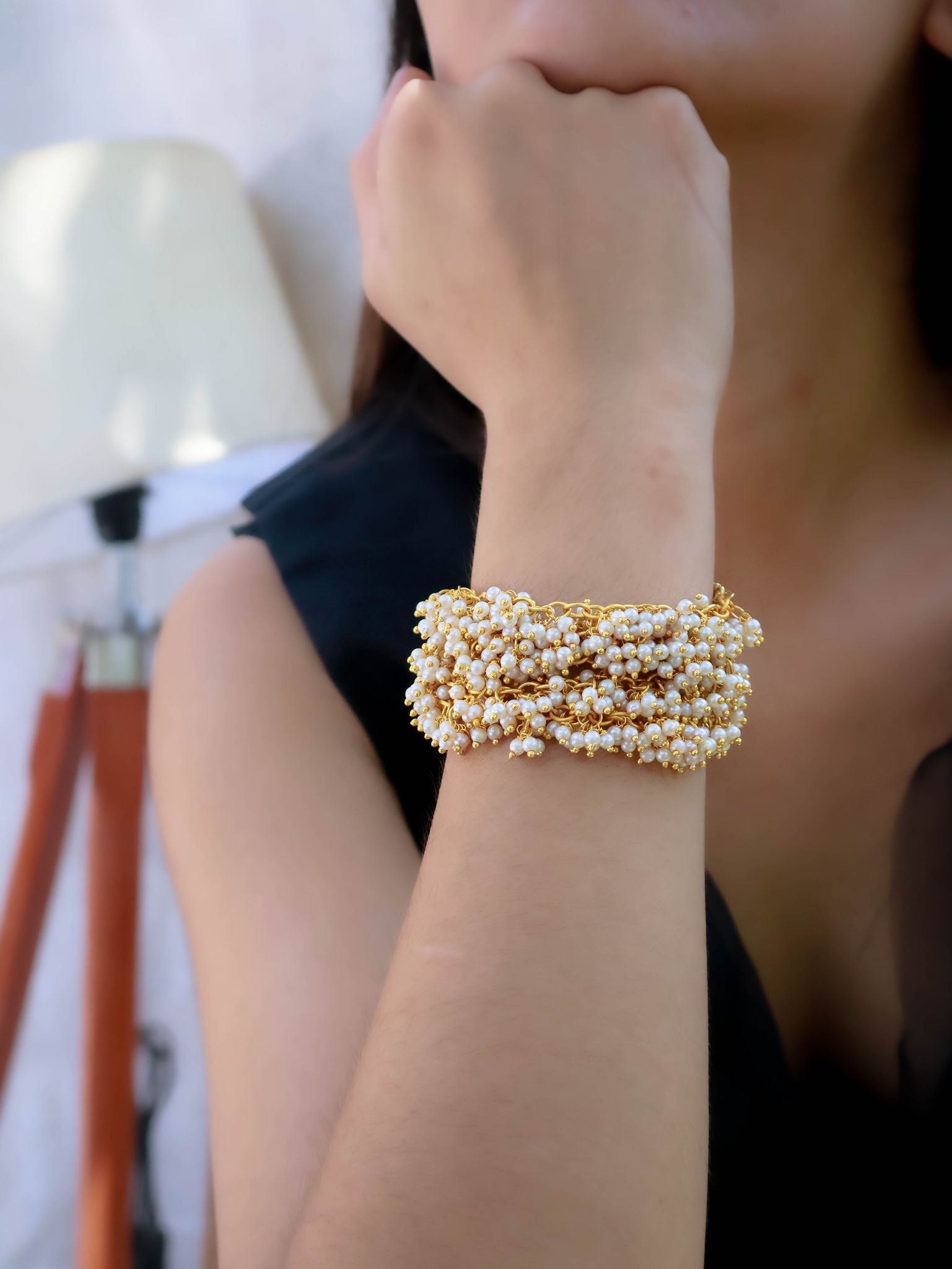 Noor Pearl Bracelet-Gold