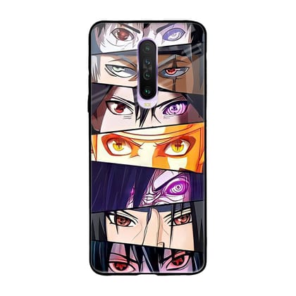 Anime Eyes Glass Case for Xiaomi Redmi K30