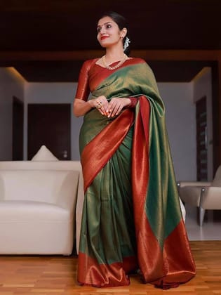 Ethnic Woven Design Zari Banarasi Saree