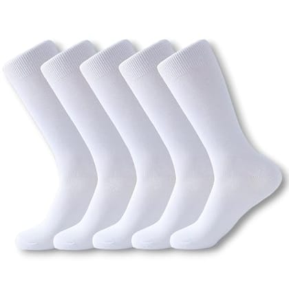 HAYBERG kids school socks for boys and girls, Calf Length soft cotton uniform socks pack of 5